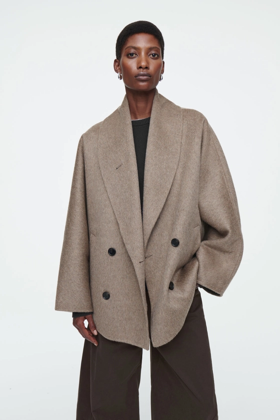 DOUBLE-FACED WOOL PEA COAT