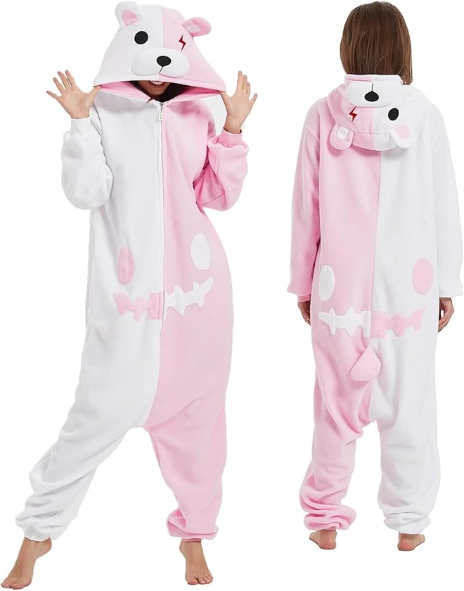 MAJ&COS Animal Onesies Adult Pajamas Halloween Cosplay Costume Unisex Onesie for Women Men