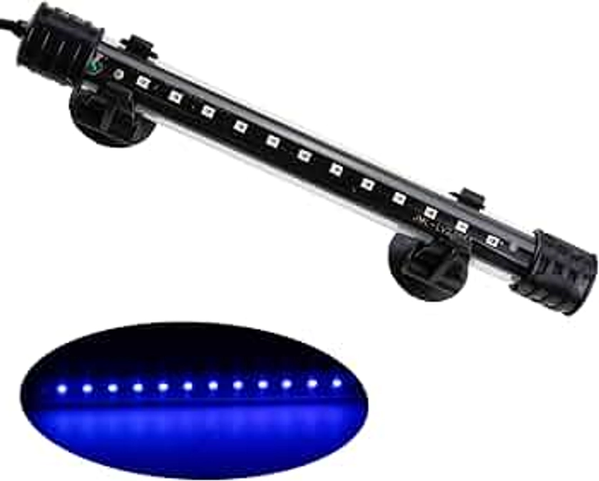 AQUANEAT Aquarium LED Submersible Light 7.5 Inch Underwater Stick Strip Bar Lamp Fish Tank (Blue)