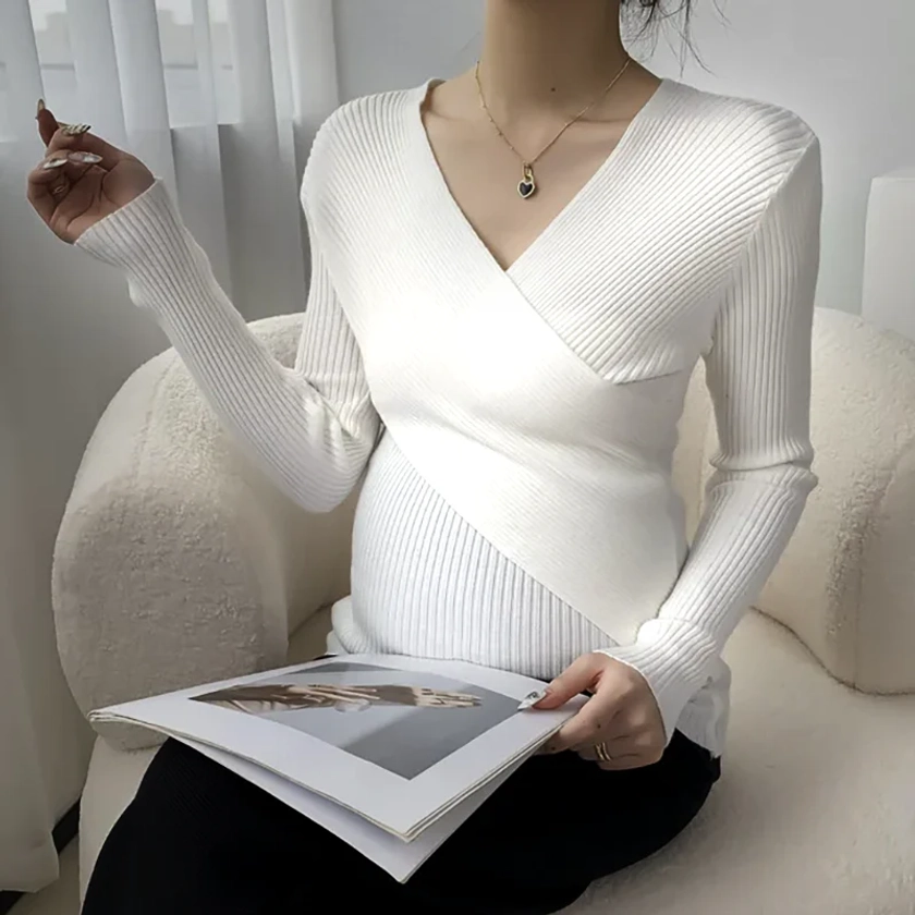 Crossover Maternity & Nursing Sweater