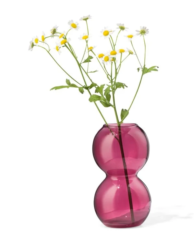 vase S boules verre rouge - HEMA