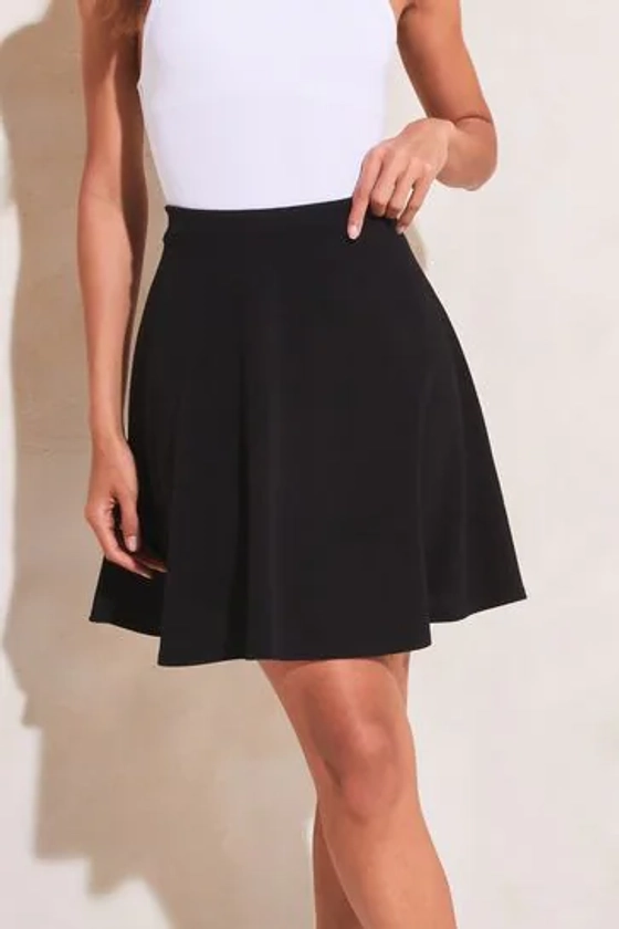 Buy Lipsy Black Jersey Flippy Mini Skater Skirt from Next Australia