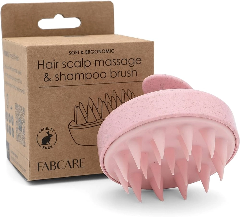 Brosse Cuir Chevelu FABCARE | Masseur Cuir Chevelu Pousse Cheveux | Paille de Blé & Silicone | Gommage Cuir Chevelu Cheveux Humides & Secs | Circulation Sanguine, Nettoyage et Soins Cuir Chevelu Sec : Amazon.fr: Beauté et Parfum