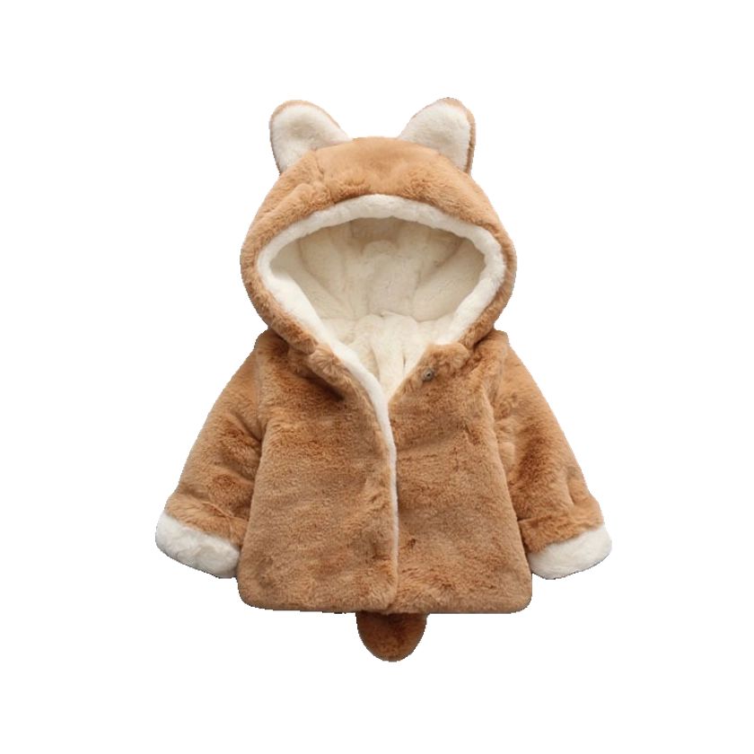 Manteau Bébé Lapin Polaire en Fausse Fourrure