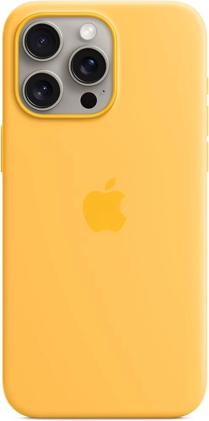 Apple Custodia MagSafe in silicone per iPhone 15 Pro Max - Sole 