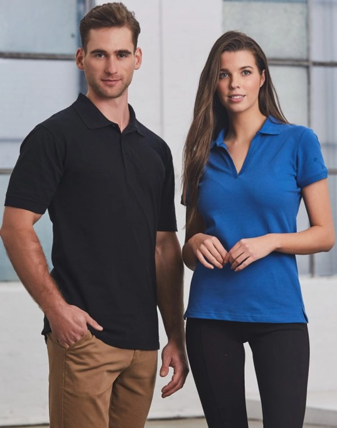 Buy Ladies LONGBEACH Cotton Pique Knit Short Sleeve Polo Online in Australia - Eapparel