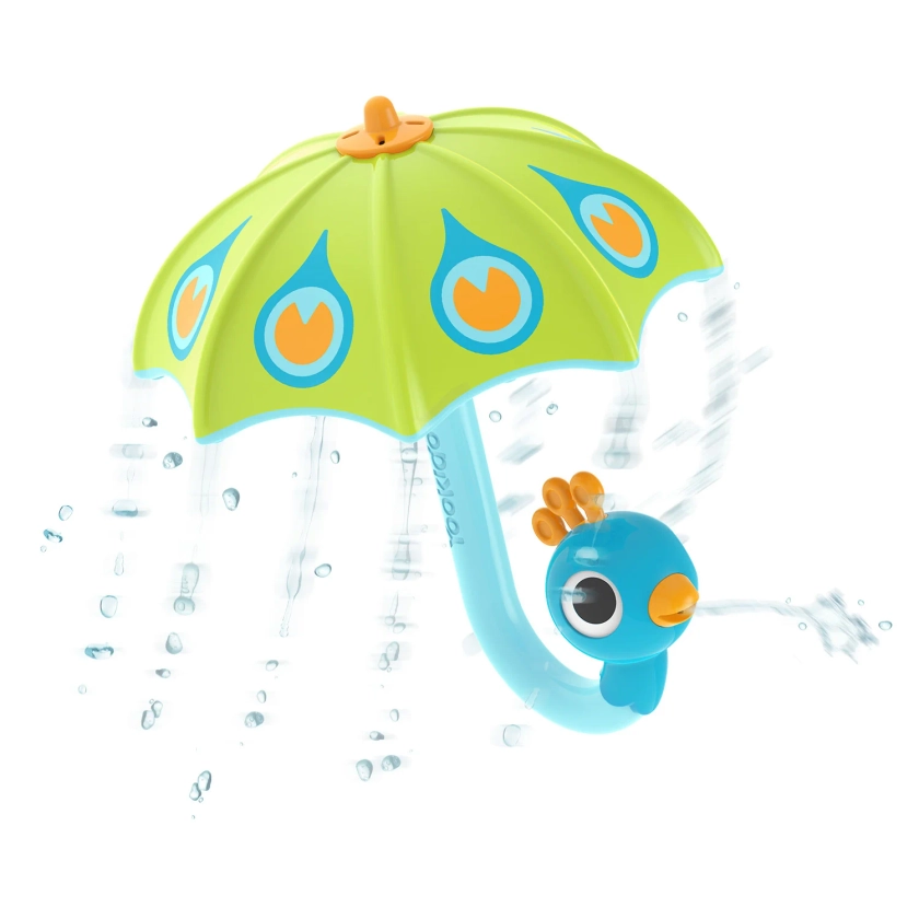Yookidoo Fill N Rain Bath Toy - Peacock Umbrella | Fun Water Game
