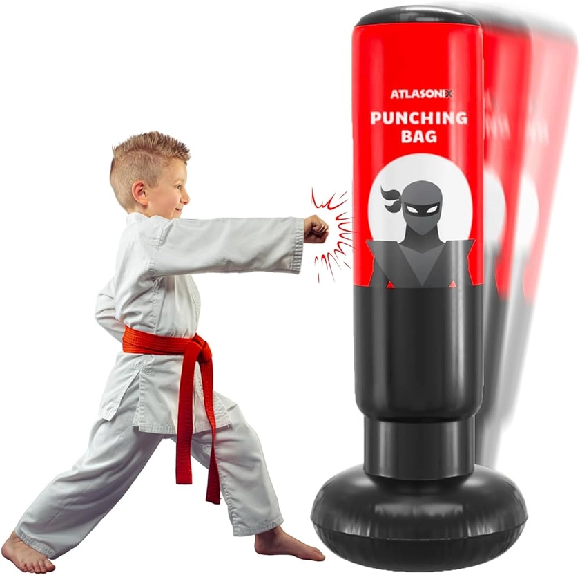 Punching Bag for kids boys girls 3 4 5 6 7 8 9 10 11 12 years old birthday gifts boxing bag inflatable toys karate equipment bounce dummy man toy