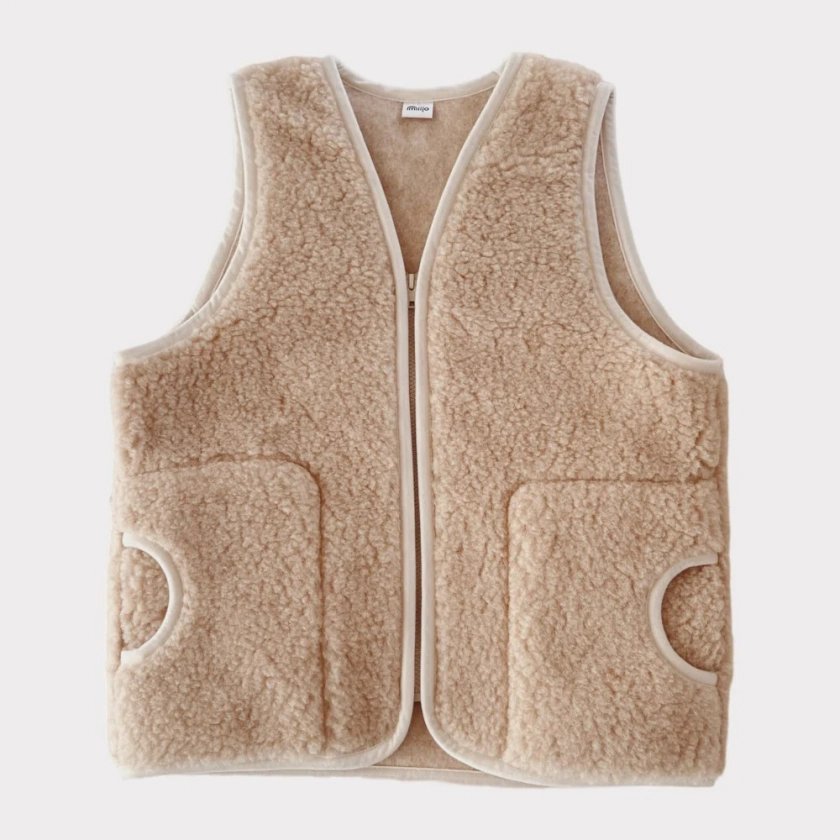 Miijo, Gilet en laine Skin femme, sable | Miijo Concept Store