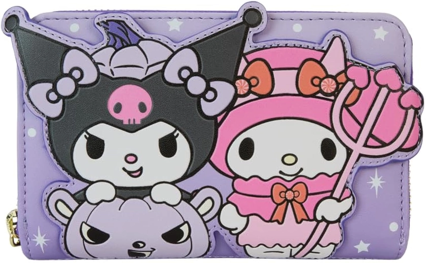 Loungefly Sanrio Kuromi and My Melody Halloween Zip Around Wallet