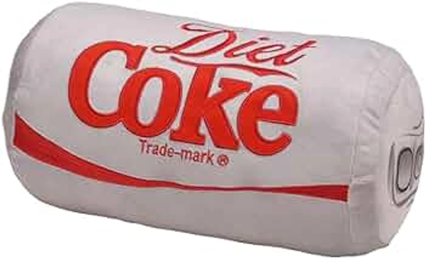 Mark Feldstein & Associates Coca Cola Diet Coke Can Classic Gray Embroidered Plush Throw Pillow, 13 in