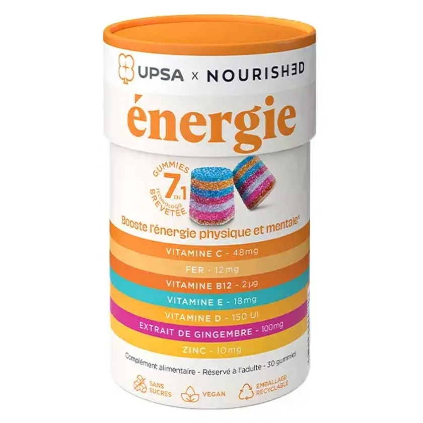 UPSA x Nourished Gummies 7 en 1 Energie 30 gummies