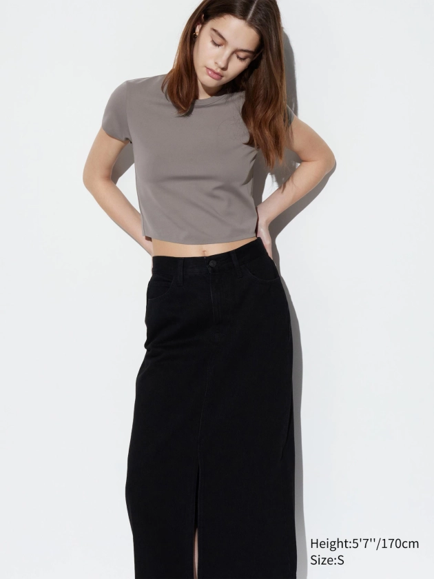 Ultra Stretch AIRism Cropped T-Shirt | UNIQLO US