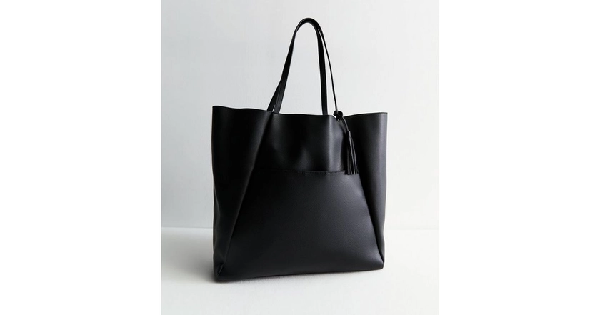 Black Slouchy Tote Bag | New Look