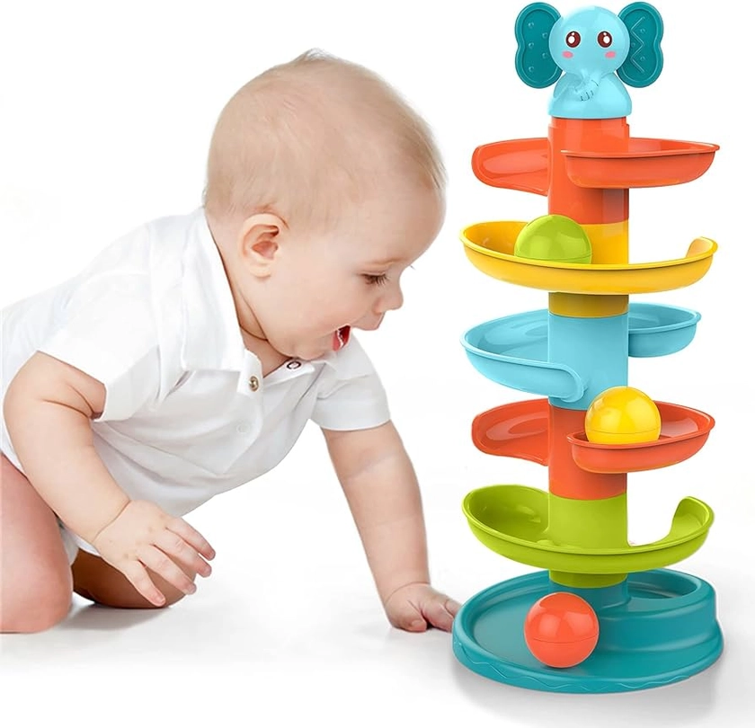 LZDMY Baby Toy 9-18 Months, Ball Drop and Roll Ramp Toy for 1 Year Old Boys Girls, Sensory Toy for Babies 12 Months, Baby Ball Tower Roll ball Game, 1st Birthday Gifts for Babies Easter Gifts : Amazon.co.uk: Toys & Games