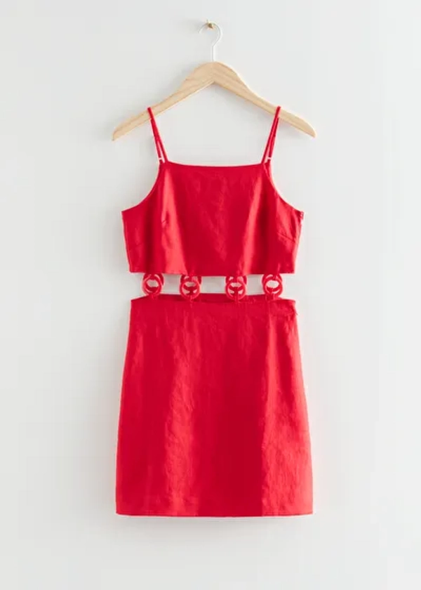 Fitted O-Ring Mini Dress - Red - & Other Stories IE