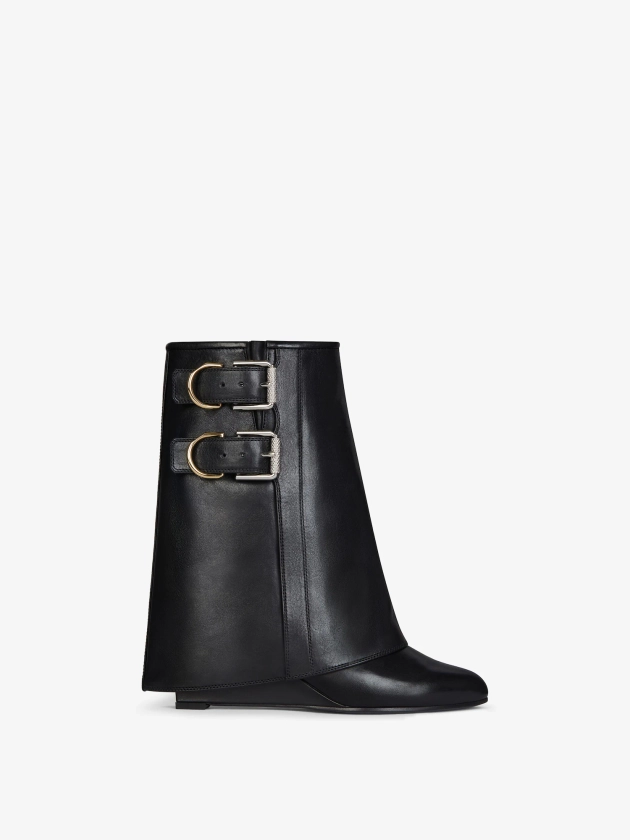 Bottines Shark Lock Buckles en cuir - noir | GIVENCHY FR