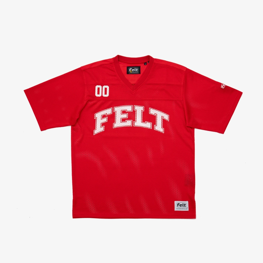 OVERTOWN MESH FOOTBALL JERSEY - Team Red / S - Felt - For Every Living Thing