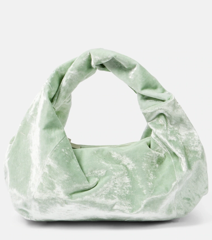 Sac Twist Small en velours en vert – Dries Van Noten | Mytheresa