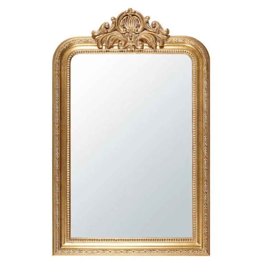 Miroir rectangulaire à moulures dorées 77x120 Altesse | Maisons du Monde