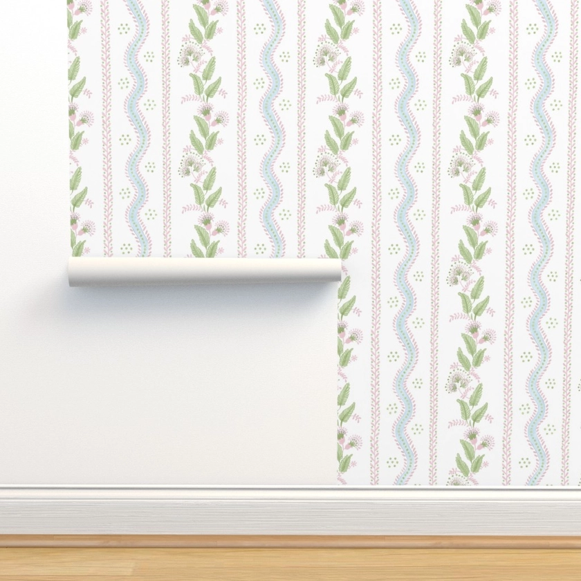 Emma Stripe Custom Gina3 Wallpaper | Spoonflower