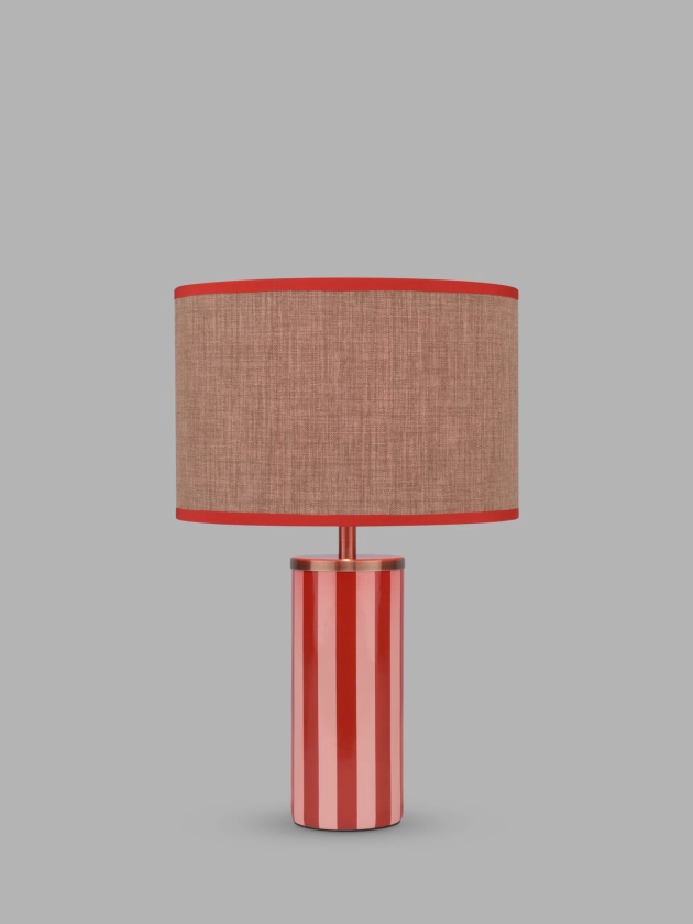 John Lewis + Matthew Williamson Candy Stripe Table Lamp, Red