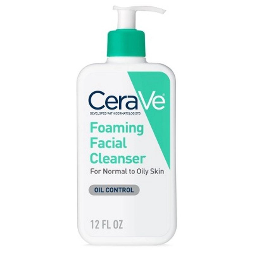 CeraVe Foaming Face Wash, Facial Cleanser for Normal to Oily Skin  - 12 fl oz 