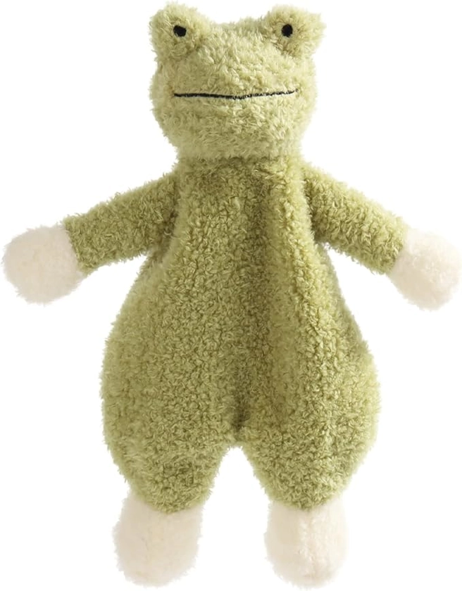 Apricot Lamb Stuffed Animals Security Blanket Green Frog Infant Nursery Character Blanket Luxury Snuggler Plush 10 Inches