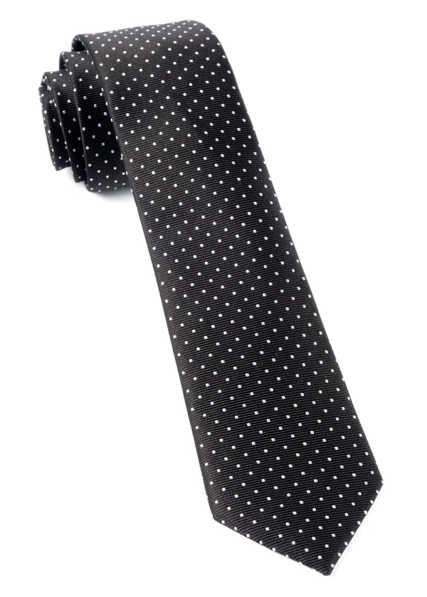 Mini Dots Black Tie | Silk Ties | Tie Bar