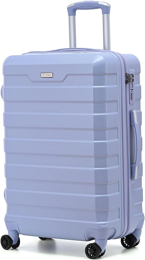 RMW Suitcase Large Medium Cabin Size | Hard Shell | Lightweight | 4 Dual Spinner Wheels | Trolley Luggage Suitcase | Hold Check in Luggage | TSA Combination Lock (Purple, Large 28")
