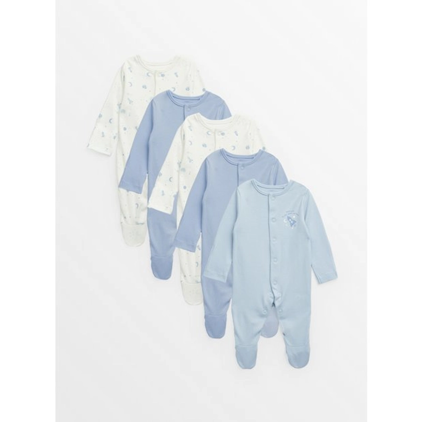 Buy Blue Space Sleepsuits 5 Pack 18-24 months | Sleepsuits and pyjamas | Tu