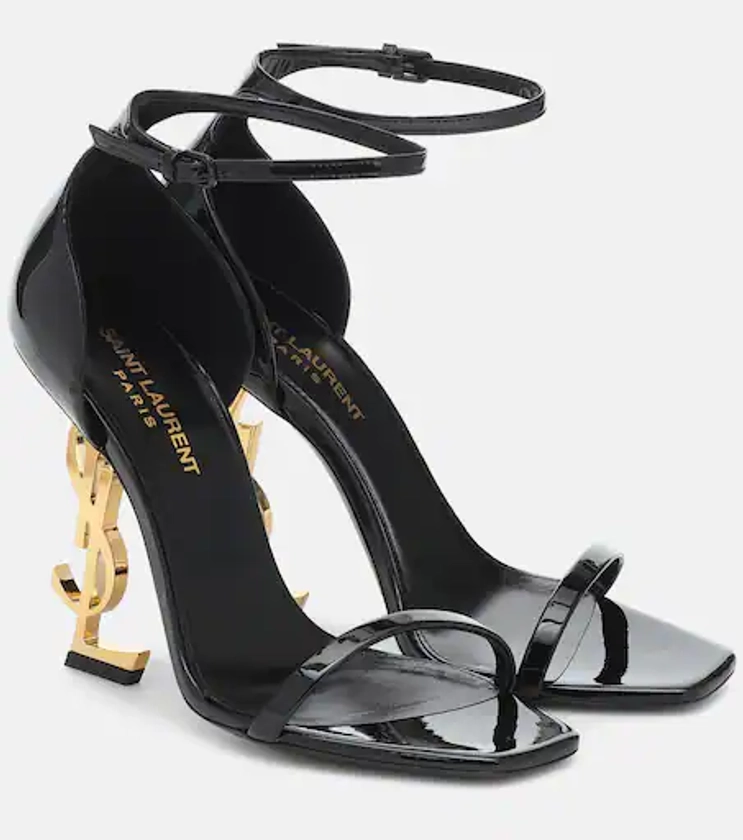 Opyum 110 Patent Leather Sandals in Black - Saint Laurent | Mytheresa