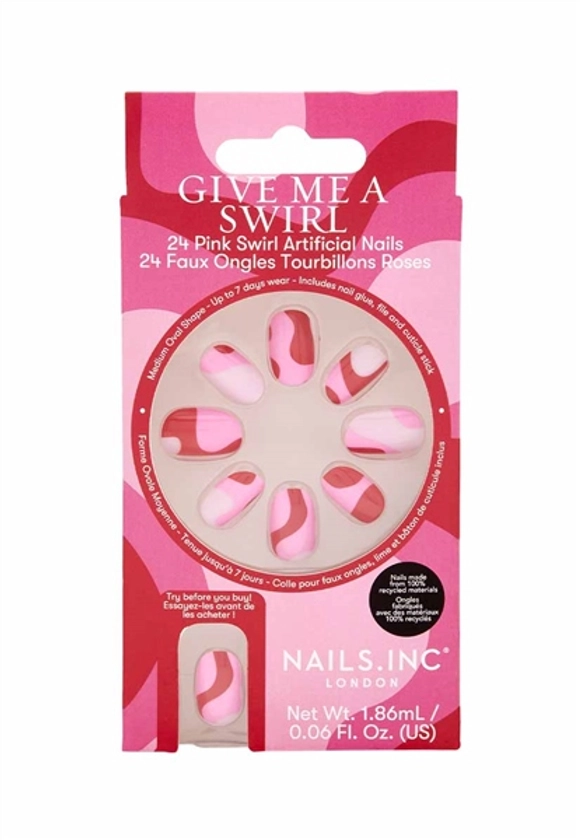 Give Me A Swirl Artificial Nails