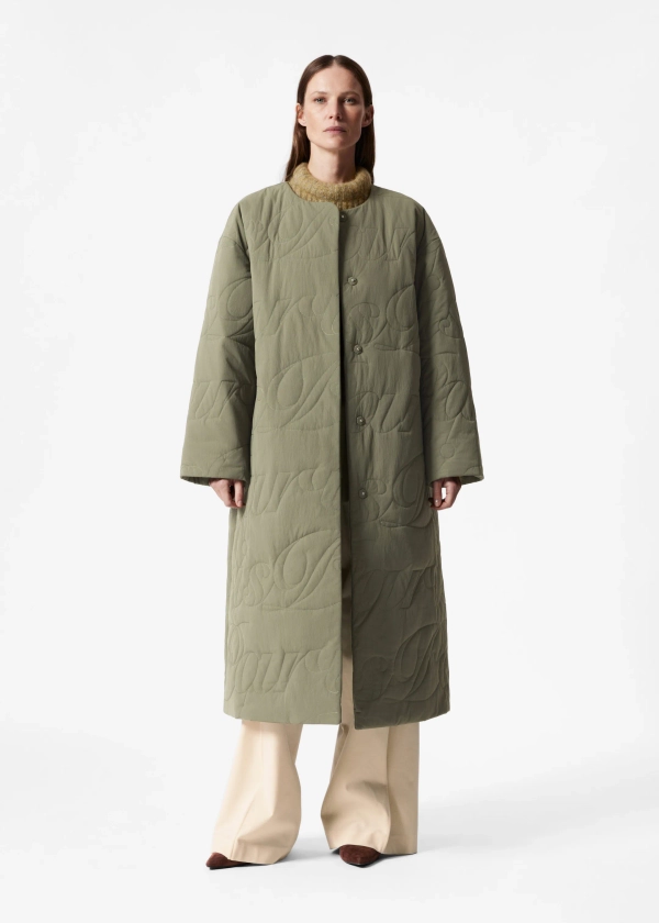 Paris-Quilted Coat - Khaki Green - Jackets - & Other Stories NL