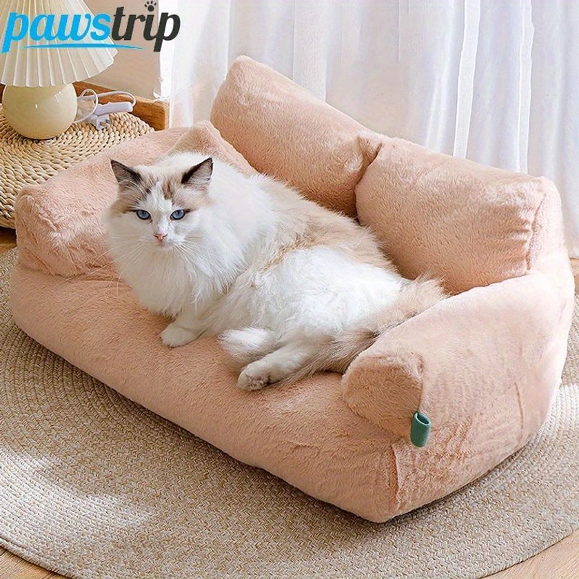 Plush Sofa Bed Cats Washable season - Temu United