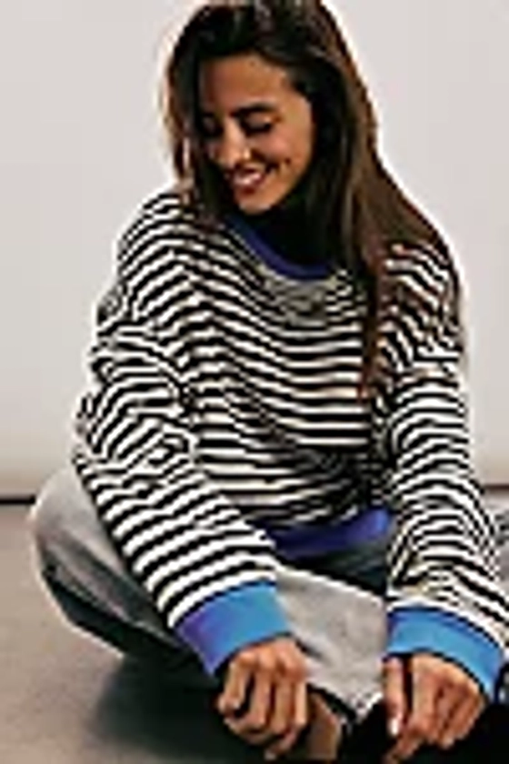 Classic Striped Oversized Crewneck