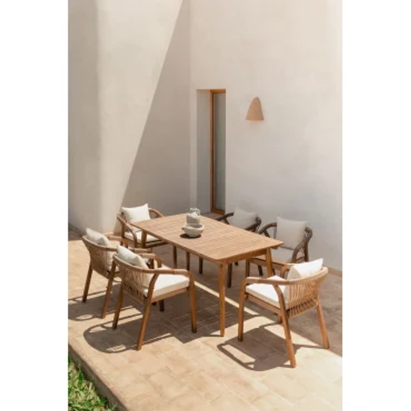 Extendable Garden Table in Acacia Wood (160-210x90 cm) Tenay