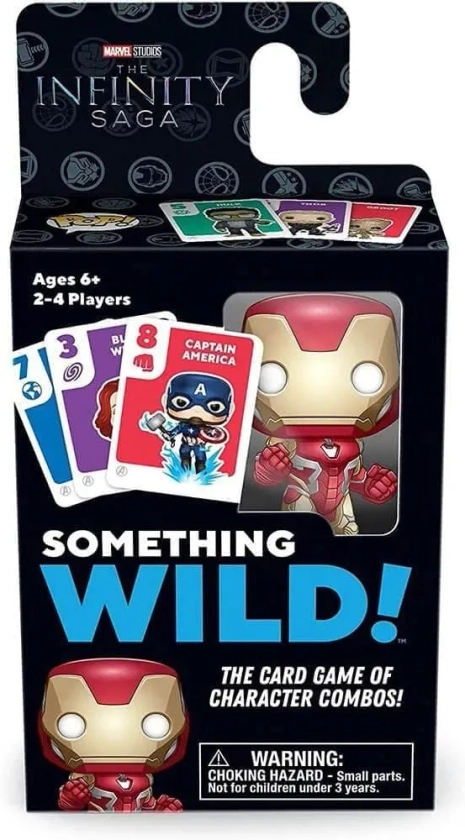 Funko Something Wild Family Card - Marvel Infinity Saga Card Game - Iron Man(Includes Collectable Mini POP!) Ideal For Children Ages 6 And Up - Fun For The Whole Family Board Game