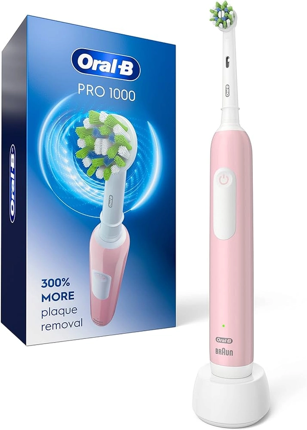 Amazon.com : Oral-B Pro 1000 Rechargeable Electric Toothbrush, Pink : Health & Household