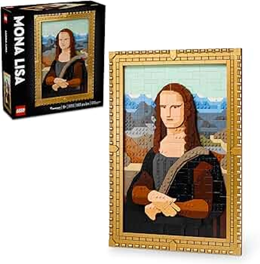 LEGO Art Mona Lisa Painting, Leonardo da Vinci Artwork for Build and Display, Home Decor Idea, Wall Art Building Set for Adults, Creative Activity Gift for Men, Women and Art Lovers, 31213