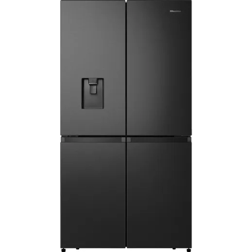 Hisense RQ758N4SWFE Wifi Connected Total No Frost American Fridge Freezer - Black Stainless Steel - E Rated