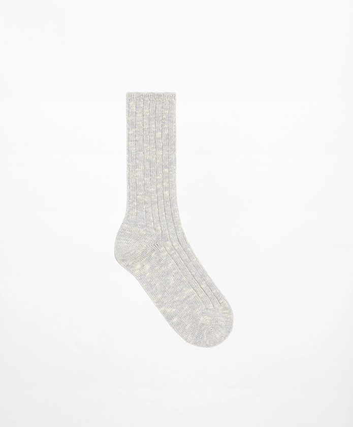 Chaussettes classic en mélange de coton à bord-côte large | OYSHO France