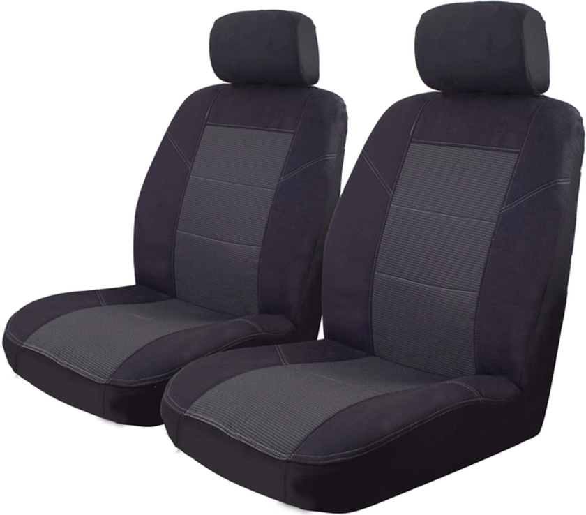 Esteem Velour Front Seat Covers Pair Airbag Deploy Safe - Ilana