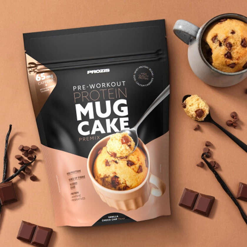 Pre-workout Protein Mug Cake Premix - Vanille et Pépites de Chocolat 400 g - Farines, Céréales et Dérivés | Prozis