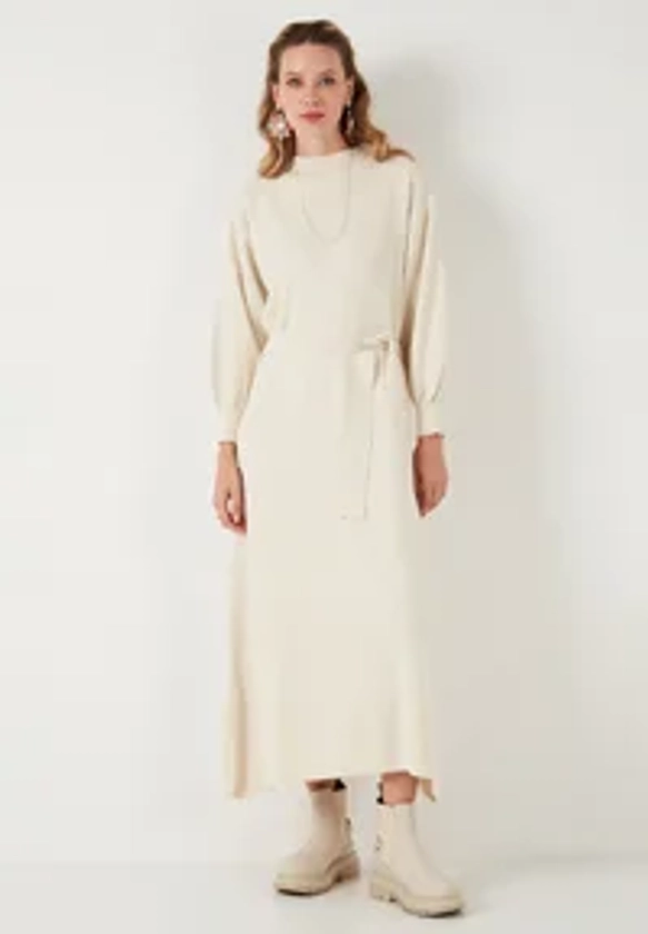 REGULAR FIT - Robe pull - cream