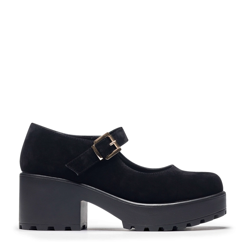 Black Chunky Platform Mary Jane Shoes