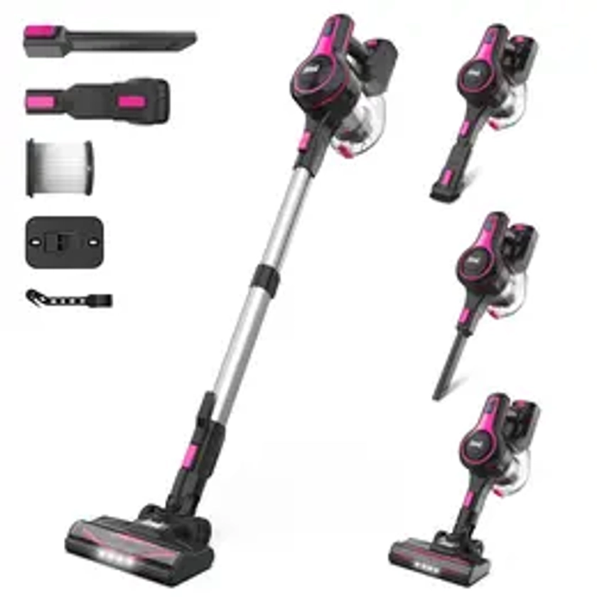 6-in-1 Cordless Stick Vacuum-N5T Powerful Suction with 2 Cleaning Tools For Pet Hair, Hard Floors and Carpets