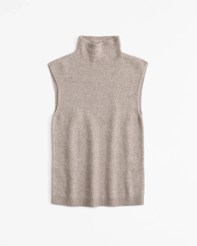 Women's Merino Wool-Blend Mockneck Shell Top | Women's New Arrivals | Abercrombie.com