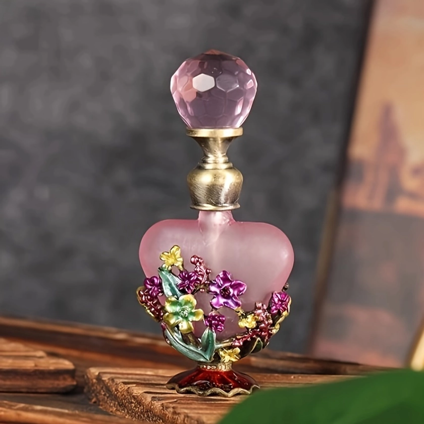 5ml Vintage Glass Fragrance Perfume Bottle Empty Refillable Sample Container Home Decoration Travel Accessories