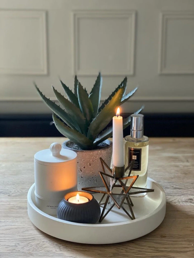 Concrete Scandi Style Tray, Concrete Fruit Bowl, Decorative Tray, Modern, Handmade, Round Concrete Tray, Large Round Concrete Tray, Gift - Etsy UK